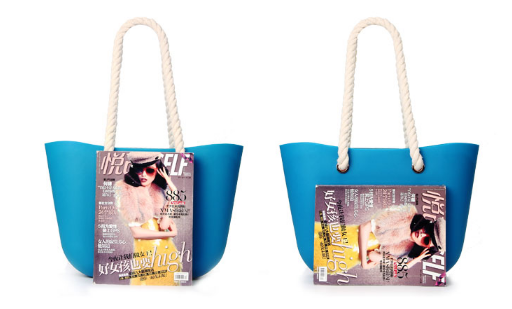rubber beach tote