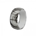 8.7MM Snakeskin Pattern Mens Silicone Rings Wedding Bands 