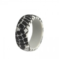 8.7MM Snakeskin Pattern Mens Silicone Rings Wedding Bands 