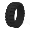 8.7MM Tree Bark Grain Rubber Wedding Band Silicone Ring For Men 