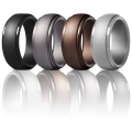 8MM Silicone Ring Men, Step Edge Rubber Wedding Band