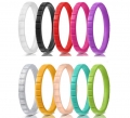 3MM Step Edge Pattern Silicone Wedding Rings For Women